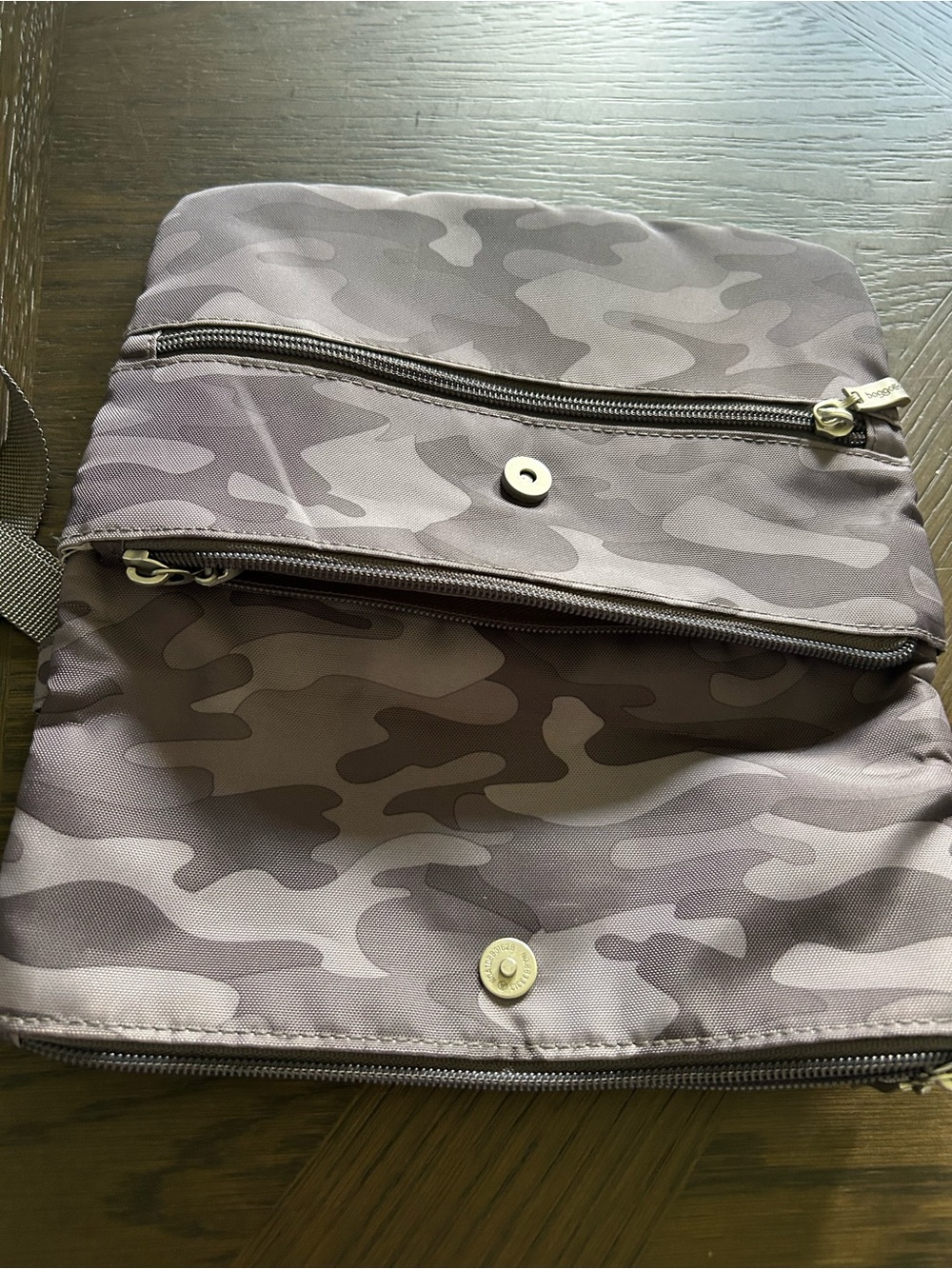 Baggallini Purple Camo Crossbody Messenger Bag NWOT 9.5x7.5 - Picture 9 of 13